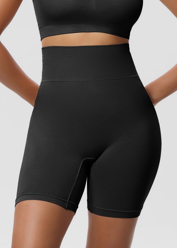 Black High Waisted Women Tummy Control Body Shaper Shorts