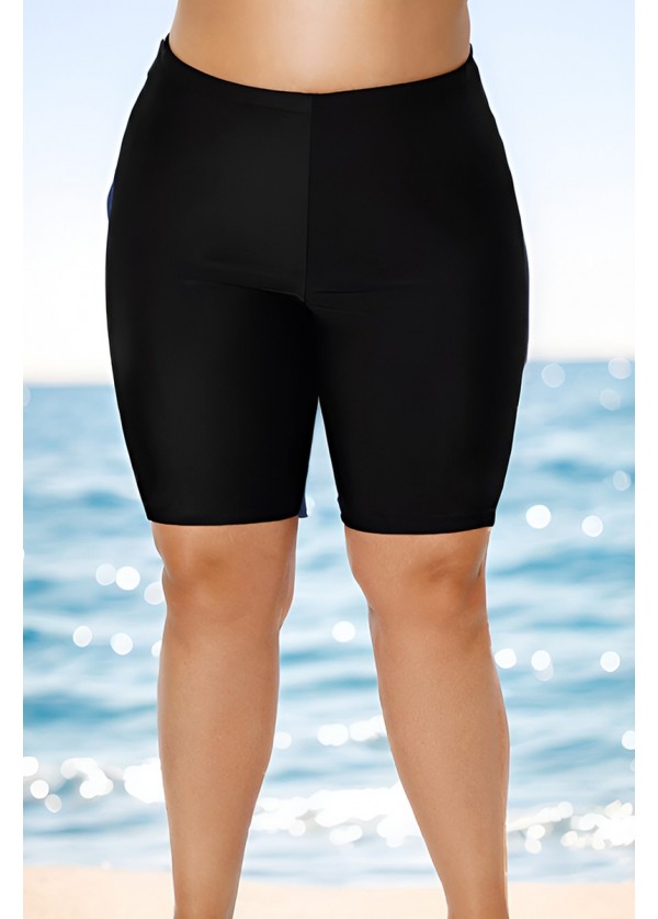 Plus Size Black Swim Shorts Beach Bottom