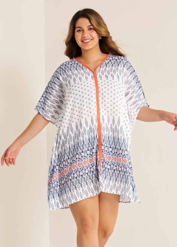 Fashion V-Neck Double Side Slits Cover Up