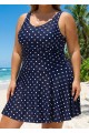 Polka Dot Modest Tummy Control Vintage Swimdress Set