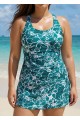 Floral Print Square Neck Women Classy Racerback Tankini Set