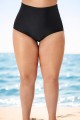 Black Full Leg High Waist Beach Brief Bottom