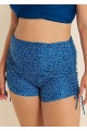 Blue Dot Adjustable Side Tie Swim Short Bikini Bottom