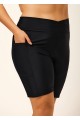 Plus Size Black Sport Simple Modest Swim Bottom Swimsuit