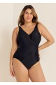 Black Side Tie Wrap 1 Piece Bathing Suits One Piece Swimsuit