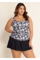 Natural Flowers Tie Knot Drawstring Swim Dress Top