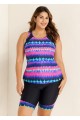 Purple Pink Ombre Sporty Racerback Tankini Set
