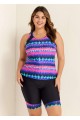 Purple Pink Ombre Sporty Racerback Tankini Set