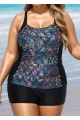Flattering Twisted Front Ruched Tummy Control Tankini Top