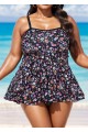 Plus Size Stylish Colorful Floral Print Women Tankini Set