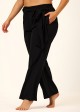 Black Knotted Plus Size Modest Fashion Loose Cover Up Swimsuit Pants
