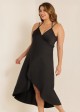 Black V-Neck Backless Spaghetti Strap Long Cover Up