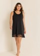 Black Round Neck Sleeveless Tassel Cover Up
