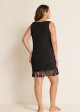 Black Round Neck Sleeveless Tassel Cover Up