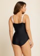 Plus Size Black And White Color Block 1 Piece Bathing Suits One Piece Swimsuit