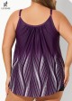 Adjustable Spaghetti Strap Dot Print Tankini Top
