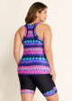 Purple Pink Ombre Sporty Racerback Tankini Set