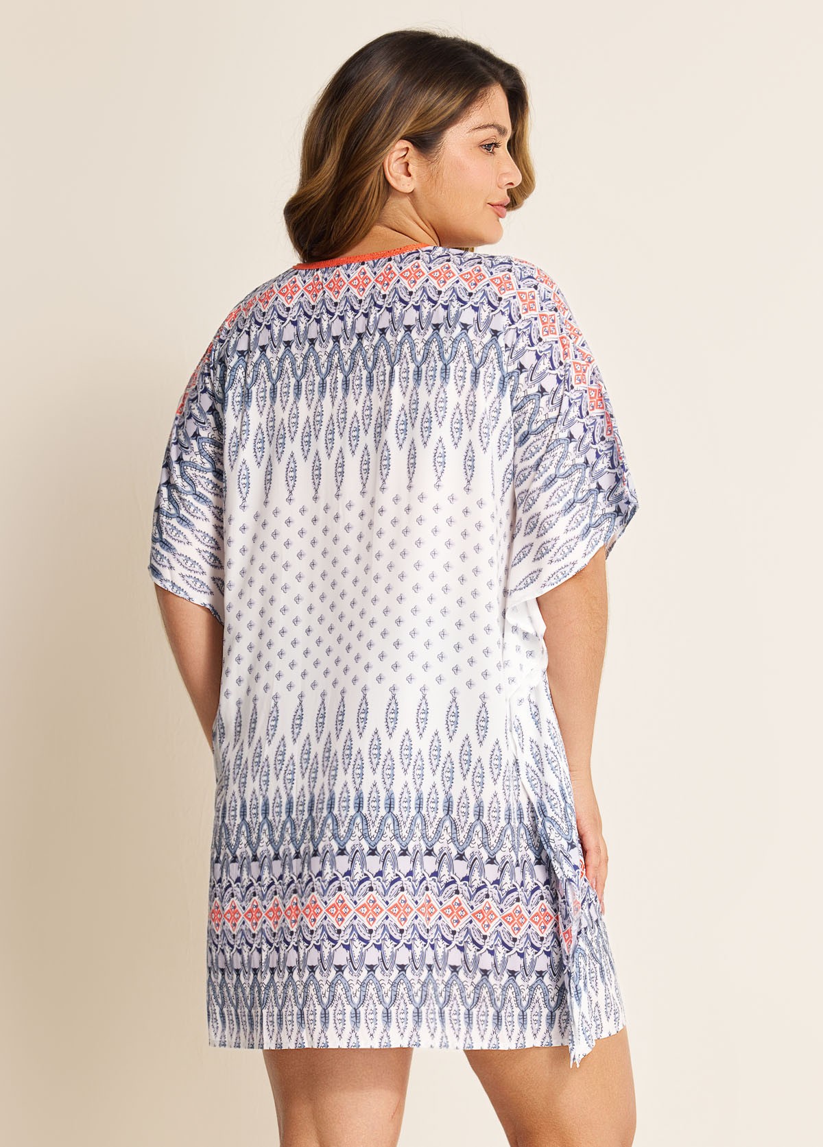 Fashion V-Neck Double Side Slits Cover Up